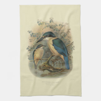 Vintage Science NZ Birds - NZ Kingfisher Tea Towel