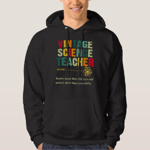 Vintage Science Teacher Definition Graphic Teache Hoodie