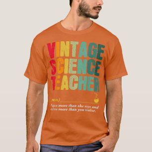 Vintage Science Teacher Funny Job Title Birthday W T-Shirt