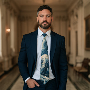 Vintage Scientific Jellyfish Etching Tie