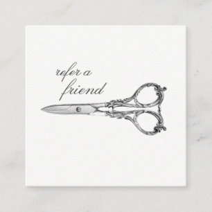 Vintage Scissors Referral Salon Client Cards