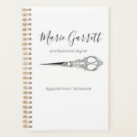 Vintage Scissors Salon Business Custom Planner<br><div class="desc">Add a touch of vintage style to your stationery with our vintage scissor design in classic black. Personalise our gorgeous stationery with your event details easily and quickly, simply press the customise it button. Coordinating backside is included. Matching items to complete your event collection are available in our Zazzle store!...</div>