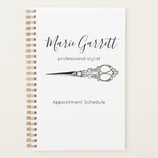 Vintage Scissors Salon Business Custom Planner