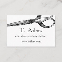 Vintage scissors theme business card