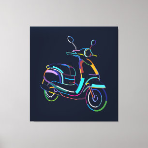 Vintage scooter canvas print