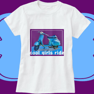 Vintage Scooter Cool Girls Ride T-Shirt