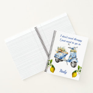 Vintage Scooter Italy Lemons  Notebook