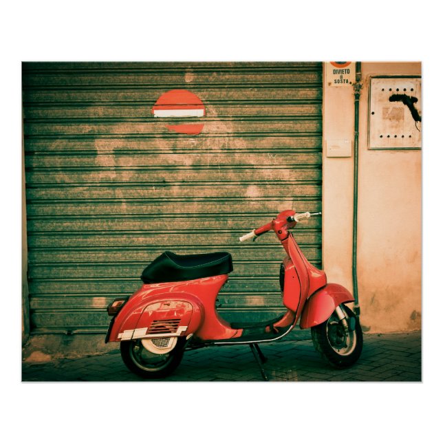 Vintage Scooter | Perfect Poster | Rome Italy (Front)