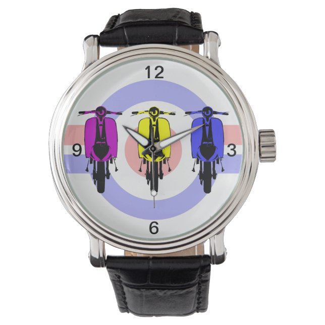 Vintage scooter pop art watch (Front)
