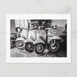 Vintage Scooter Postcard Old scooter Paris