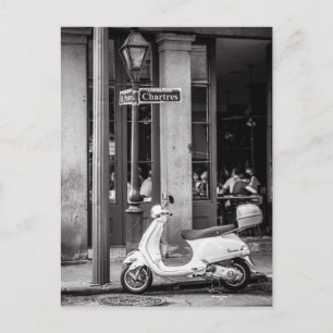 Vintage Scooter Postcard Old scooter Paris