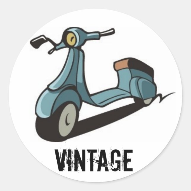 VINTAGE SCOOTER STICKER (Front)