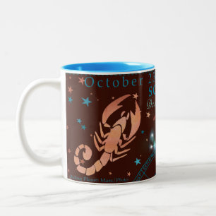 Vintage Scorpio Dark Personalized Zodiac Two-Tone Coffee Mug