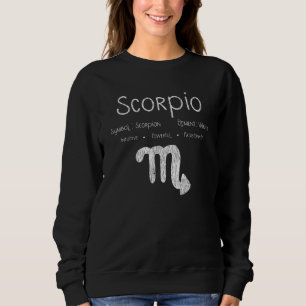 Vintage Scorpio Star Sign Horoscope Birthday Gift Sweatshirt