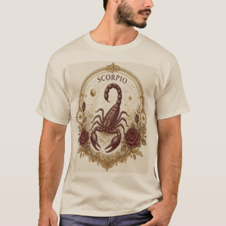 Vintage Scorpio Zodiac Scorpion Art T-Shirt