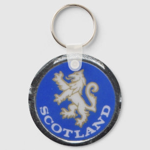 vintage scotland badge key ring
