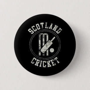 Vintage Scotland Cricket Logo 6 Cm Round Badge