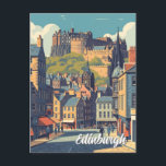 Vintage Scotland Edinburgh Castle Travel Postcard<br><div class="desc">Edinburgh, the capital of Scotland, is a city rich in history, culture, and stunning architecture. Known as the “Athens of the North, ” it is famous for its dramatic skyline, dominated by Edinburgh Castle, which sits atop Castle Rock, offering panoramic views of the city. The historic Royal Mile stretches from...</div>