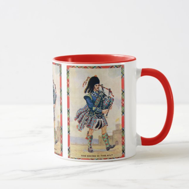 Vintage Scotland, Follow the Bagpipes Mug (Right)
