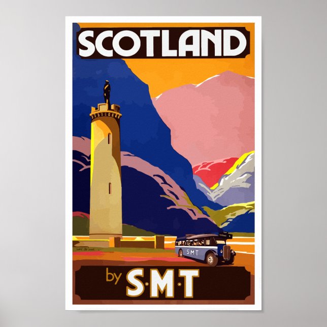 Vintage Scotland Travel Poster (Front)