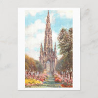 Vintage Scott Monument, Edinburgh, Scotland