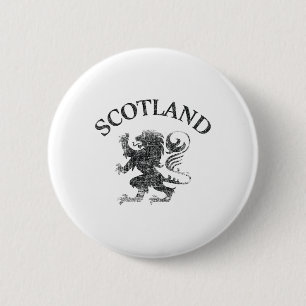 Vintage Scottish Lion Rampant Scotland Flag Rubgy 6 Cm Round Badge