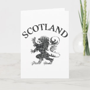 Vintage Scottish Lion Rampant Scotland Flag Rubgy Card