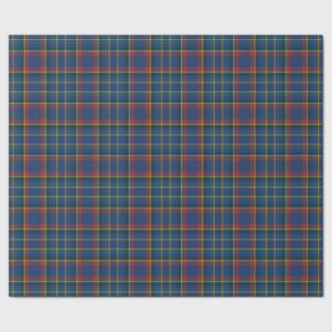 Vintage Scottish Plaid in Red & Blue Wrapping Paper