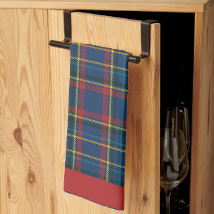 Vintage Scottish Tartan Plaid Pattern Tea Towel