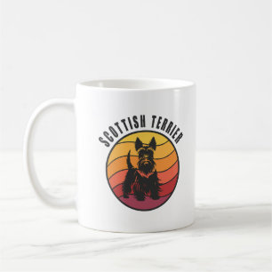 Vintage Scottish Terrier Sunse Coffee Mug