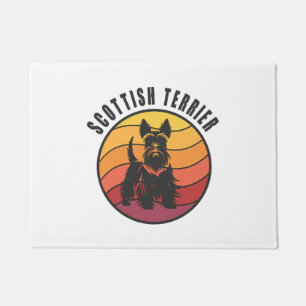 Vintage Scottish Terrier Sunse Doormat