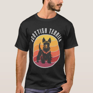 Vintage Scottish Terrier Sunset T-Shirt
