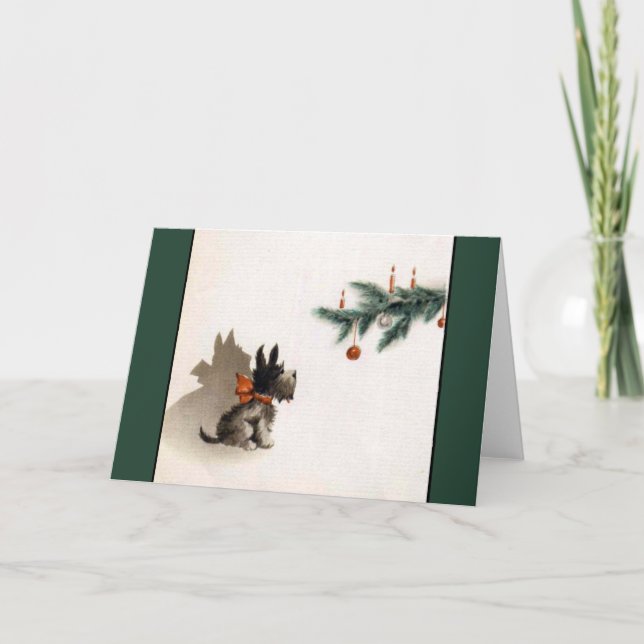 Vintage Scotty Christmas Card (Front)