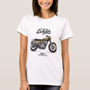 Vintage Scrambler Motorcycle - Classic Dirt Bike e T-Shirt