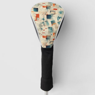 Vintage Scrapbook Pattern (3) Golf Head Cover