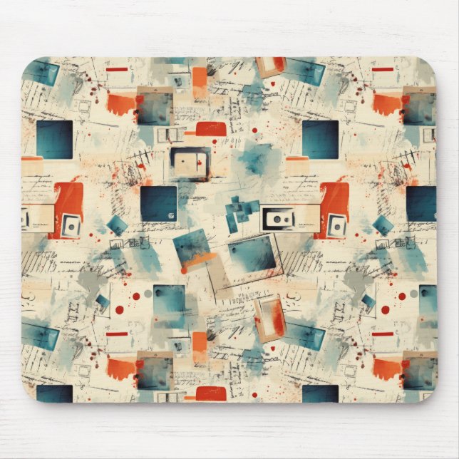Vintage Scrapbook Pattern (3) Mouse Mat (Front)
