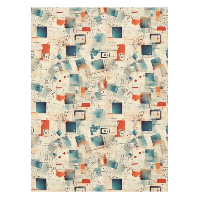 Vintage Scrapbook Pattern (3) Tablecloth (Front)