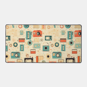 Vintage Scrapbook Pattern Desk Mat