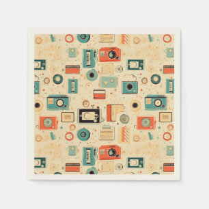 Vintage Scrapbook Pattern Napkin