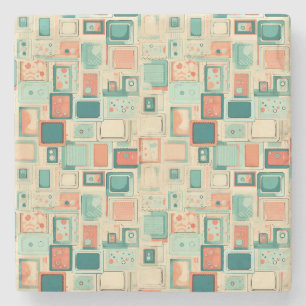 Vintage Scrapbook Pattern Stone Coaster