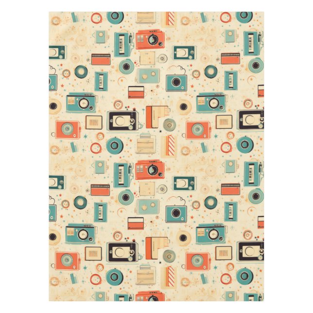 Vintage Scrapbook Pattern Tablecloth (Front)