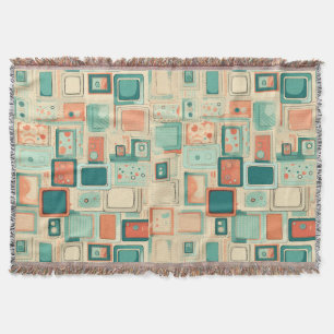 Vintage Scrapbook Pattern Throw Blanket