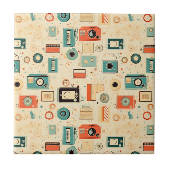 Vintage Scrapbook Pattern Tile (Front)