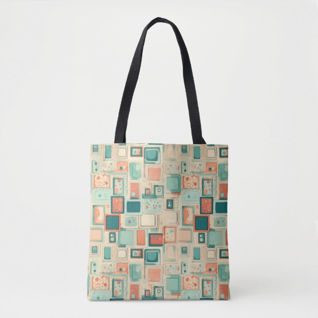 Vintage Scrapbook Pattern Tote Bag (Front)
