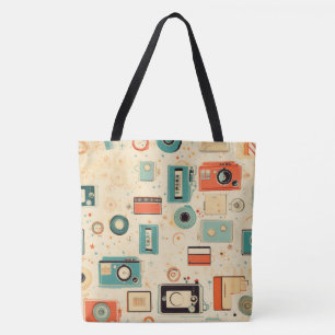 Vintage Scrapbook Pattern Tote Bag