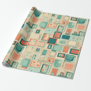 Vintage Scrapbook Pattern Wrapping Paper