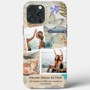 Vintage Scrapbook Photo Collage Personalized  iPhone 13 Pro Max Case