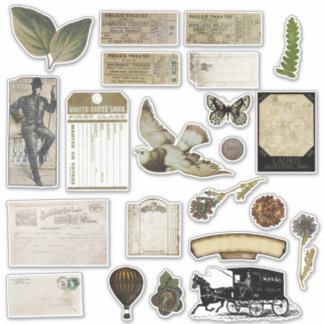 Vintage Scrapbook Stickers Vintage Ephemera  