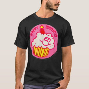 Vintage Scratch and Sniff Sticker Happy Birthday C T-Shirt