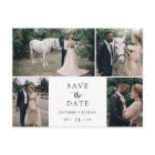 Vintage Script 4 Photo Template Save the Date